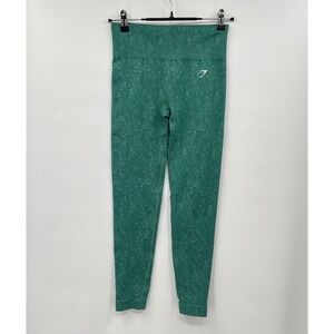 Gymshark Adapt Fleck Seamless High Waisted Leggings Green Marl Small
